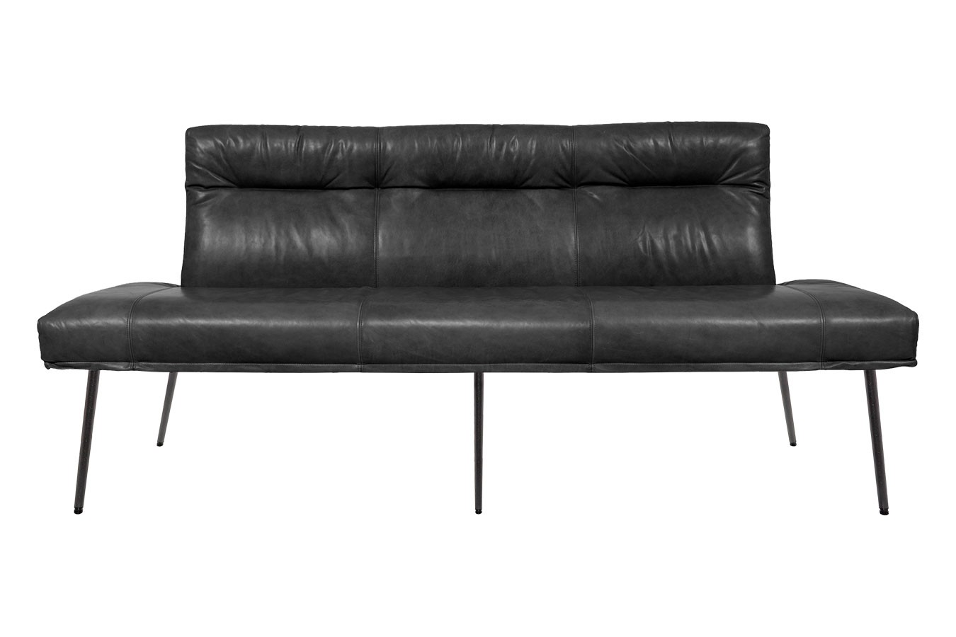 Bank D-light 3-Sitzer Leder schwarz