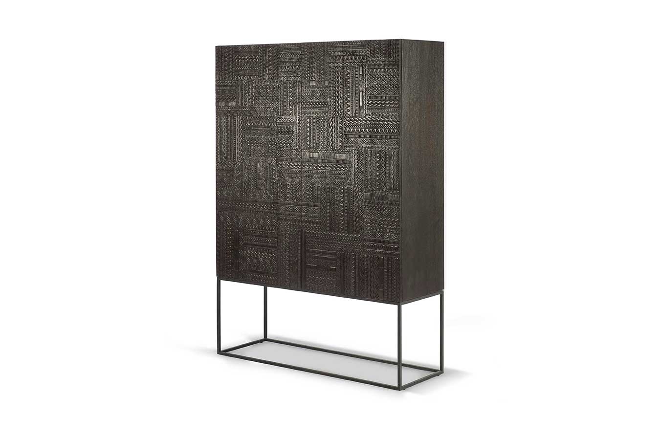Schrank Tabwa Teak massiv H 180 cm