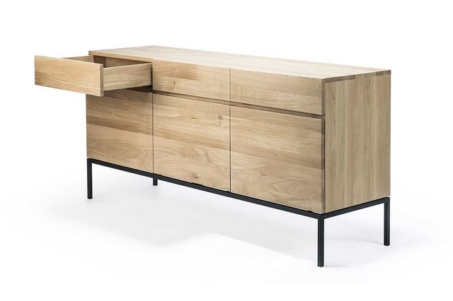 Anrichte Ligna Eiche schwarz B 165 cm