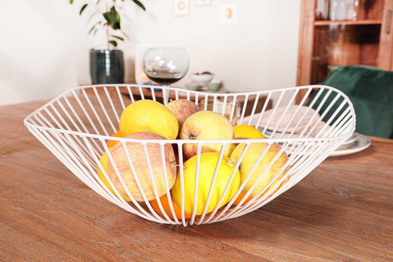 Obstschale Cesira Metall weiss 39 cm