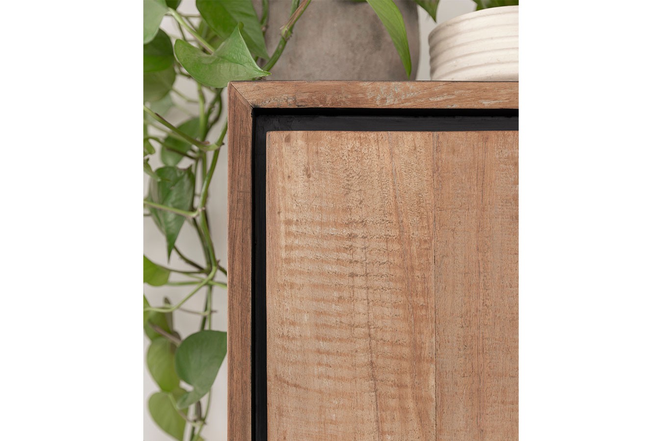 Schrank Metropole Teak Metall 180x90 cm