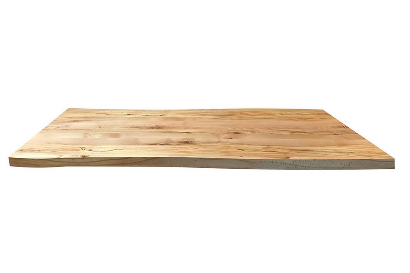 Tischplatte 6,5 cm astige Wildbuche massiv organische Kante ab 60 cm konfigurierbar