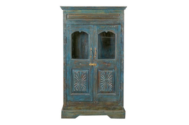 Vitrinenschrank Vintage blau