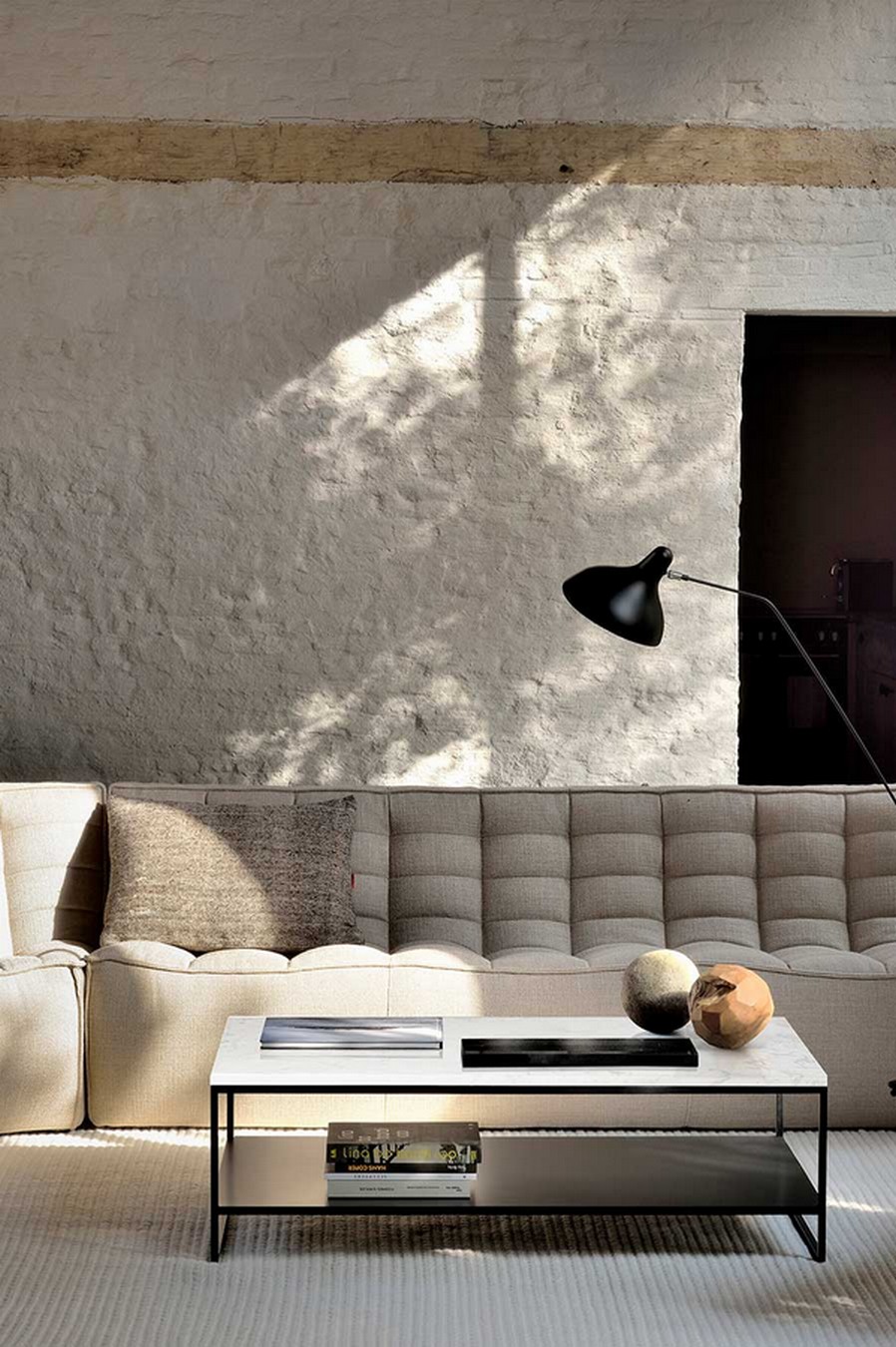 Couchtisch Stone Marmor weiss B 120 cm