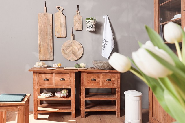Konsolentisch Loft Teakholz B 75 cm