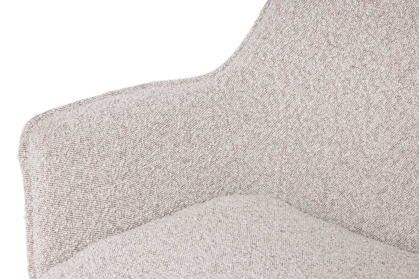 Armlehnstuhl Uma Bouclestoff natur