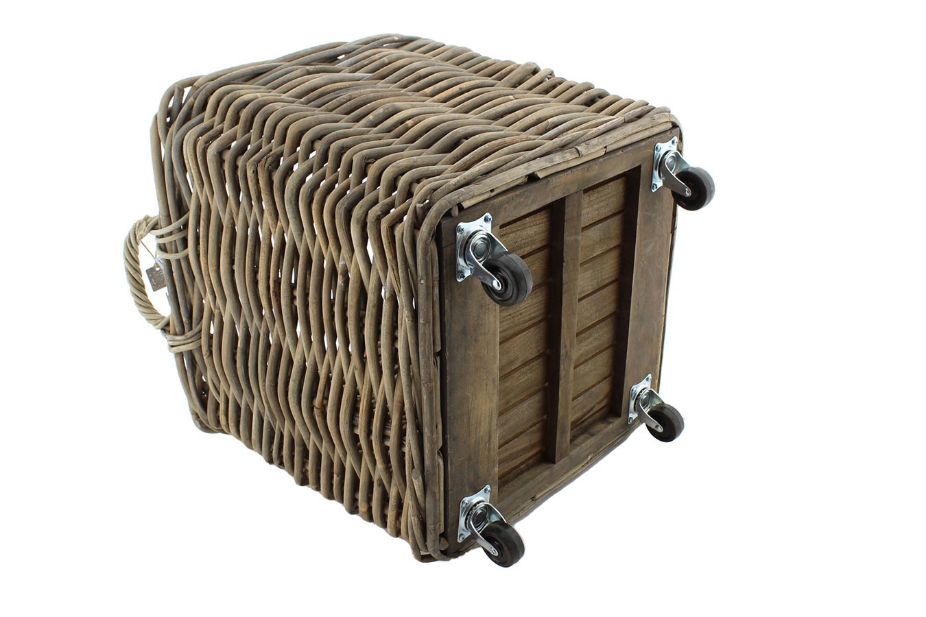 Rattankorb "1915" auf Rollen 2er Set