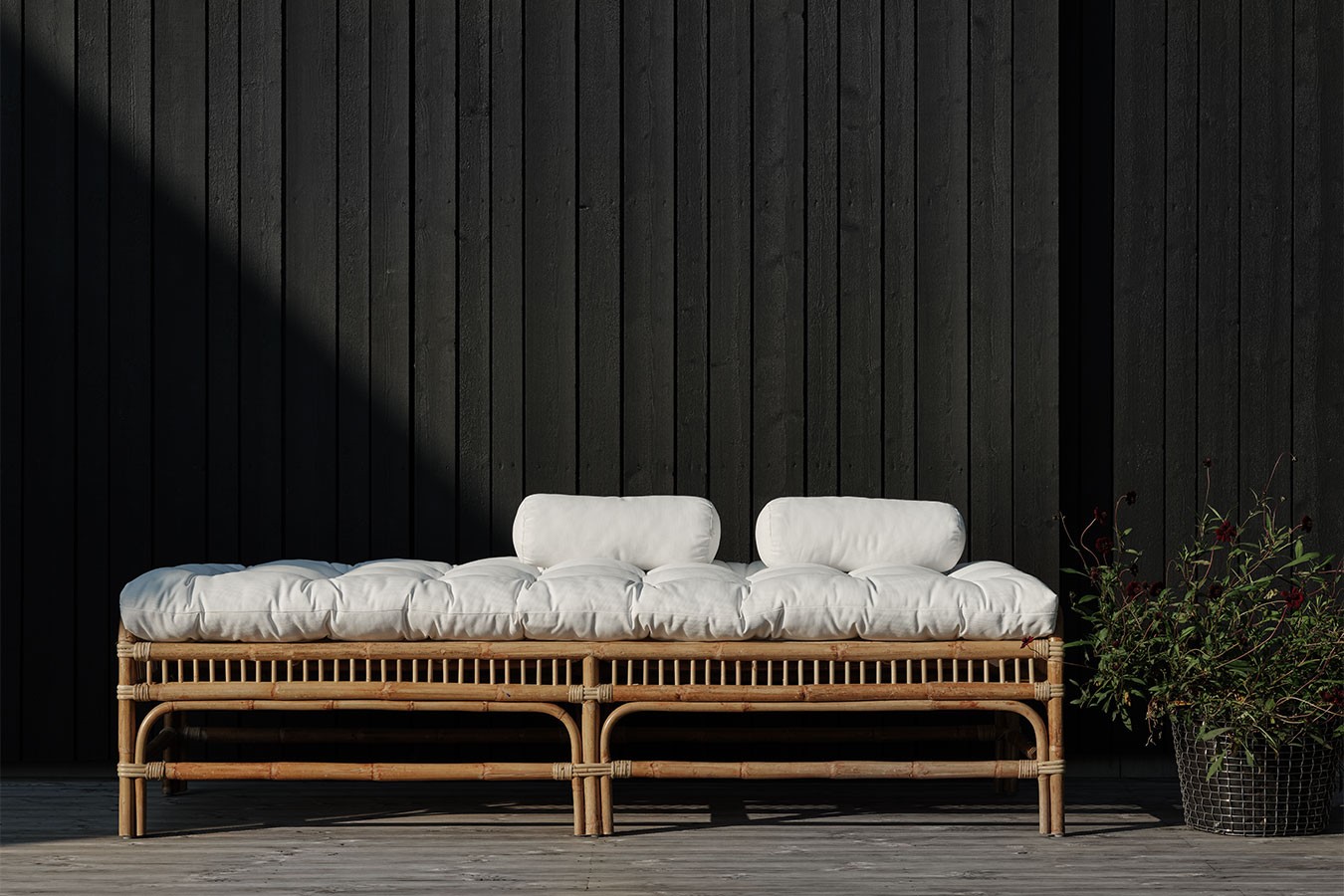 Outdoor Daybed Vallda Rattan natur