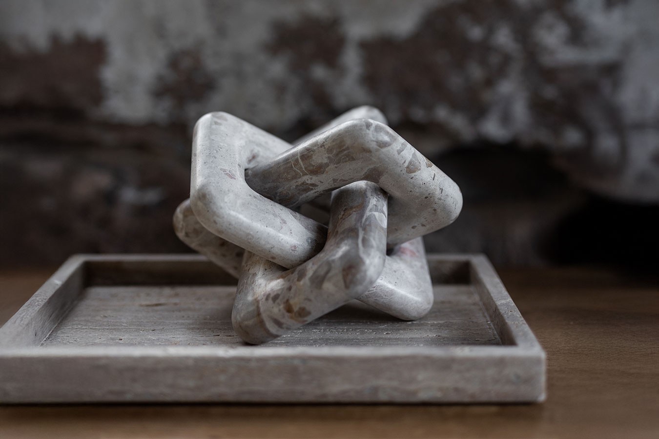 Dekoobjekt Knot Marmor greige