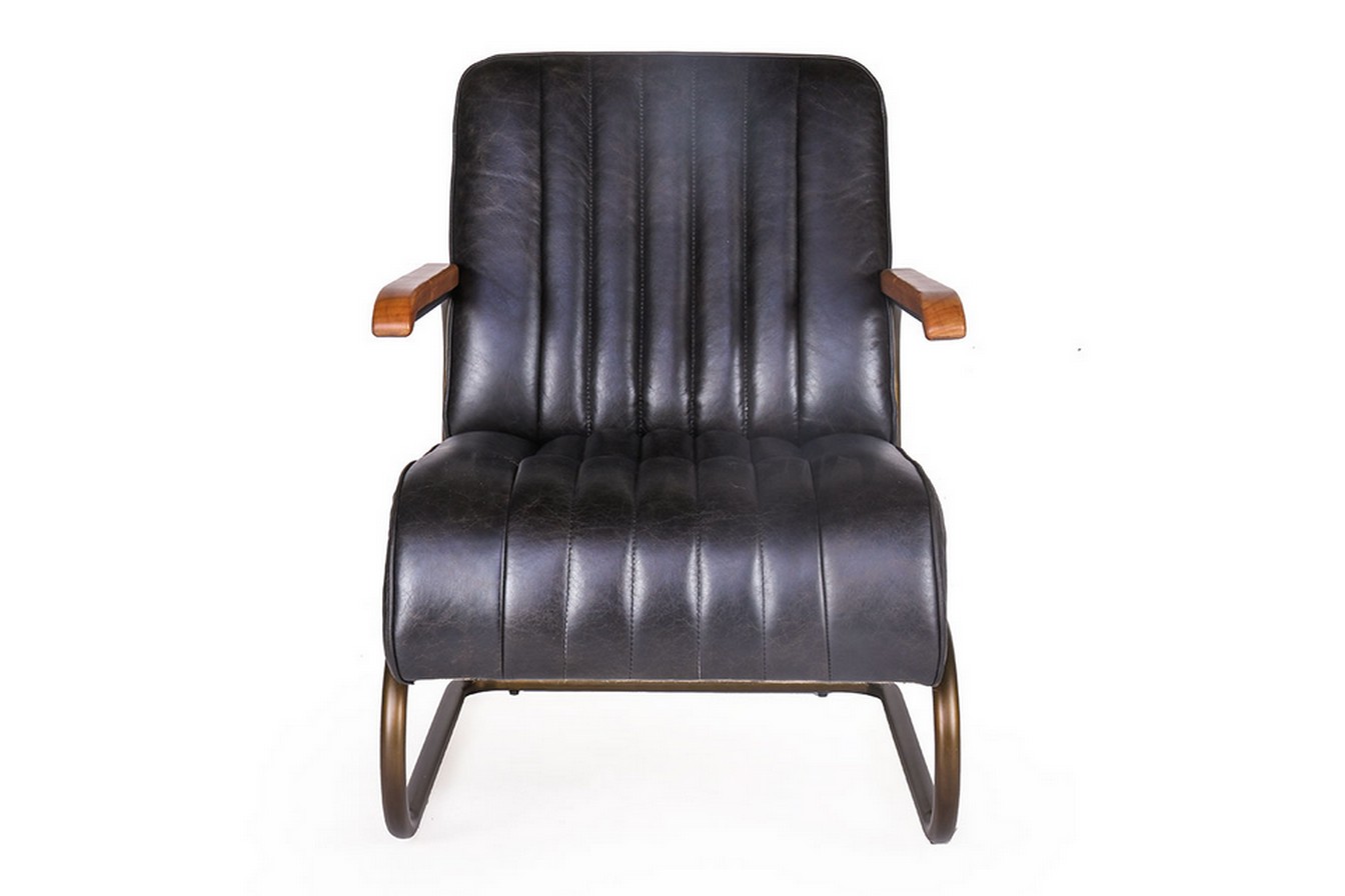 Lounge Sessel Marco 1930 Leder schwarz