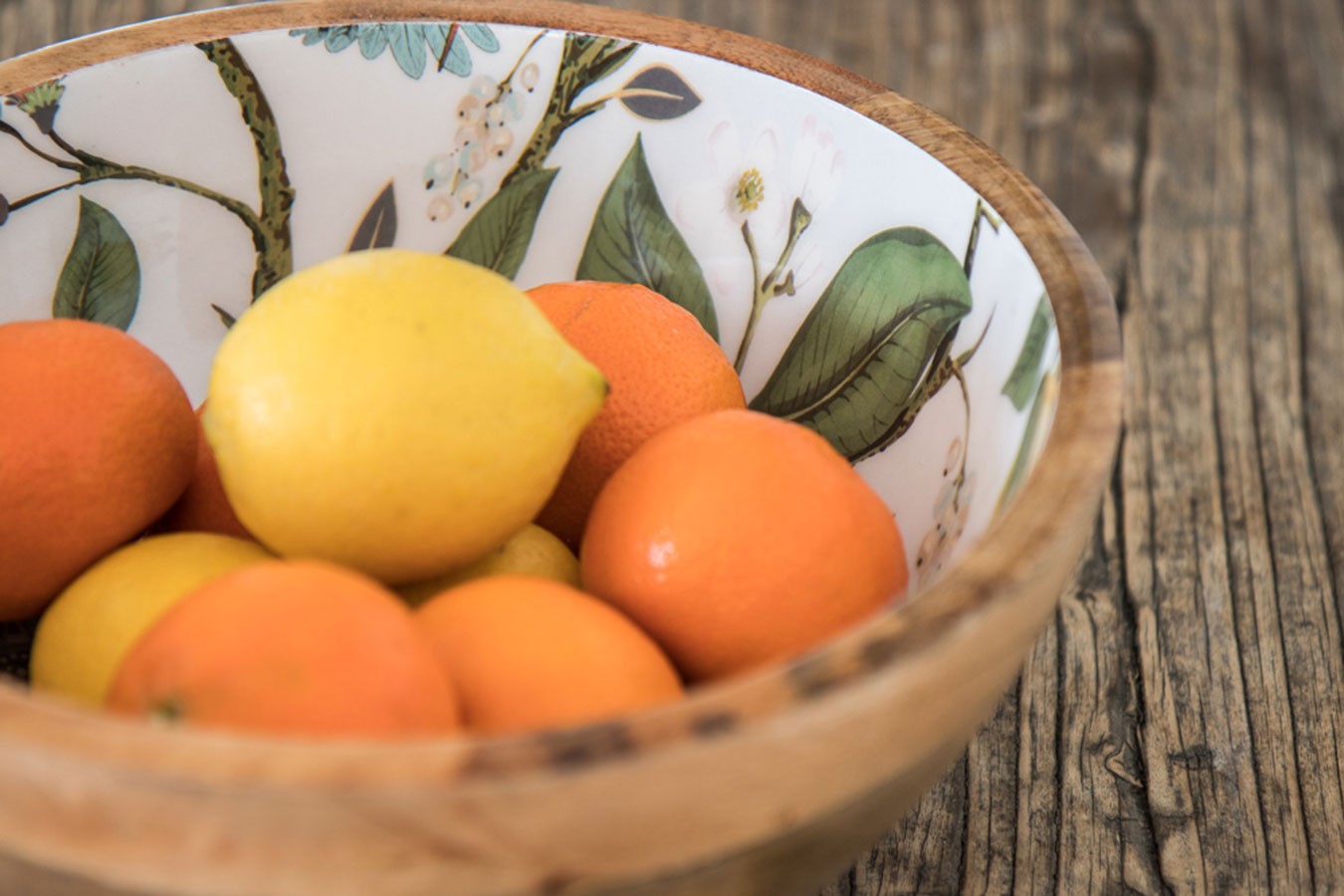 Schale Lemon Bird Mangoholz D 25 cm
