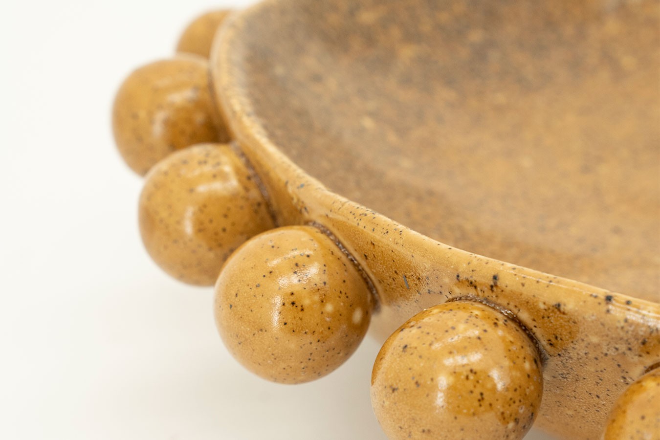 Keramikschale Vito gelbbraun D 36 cm