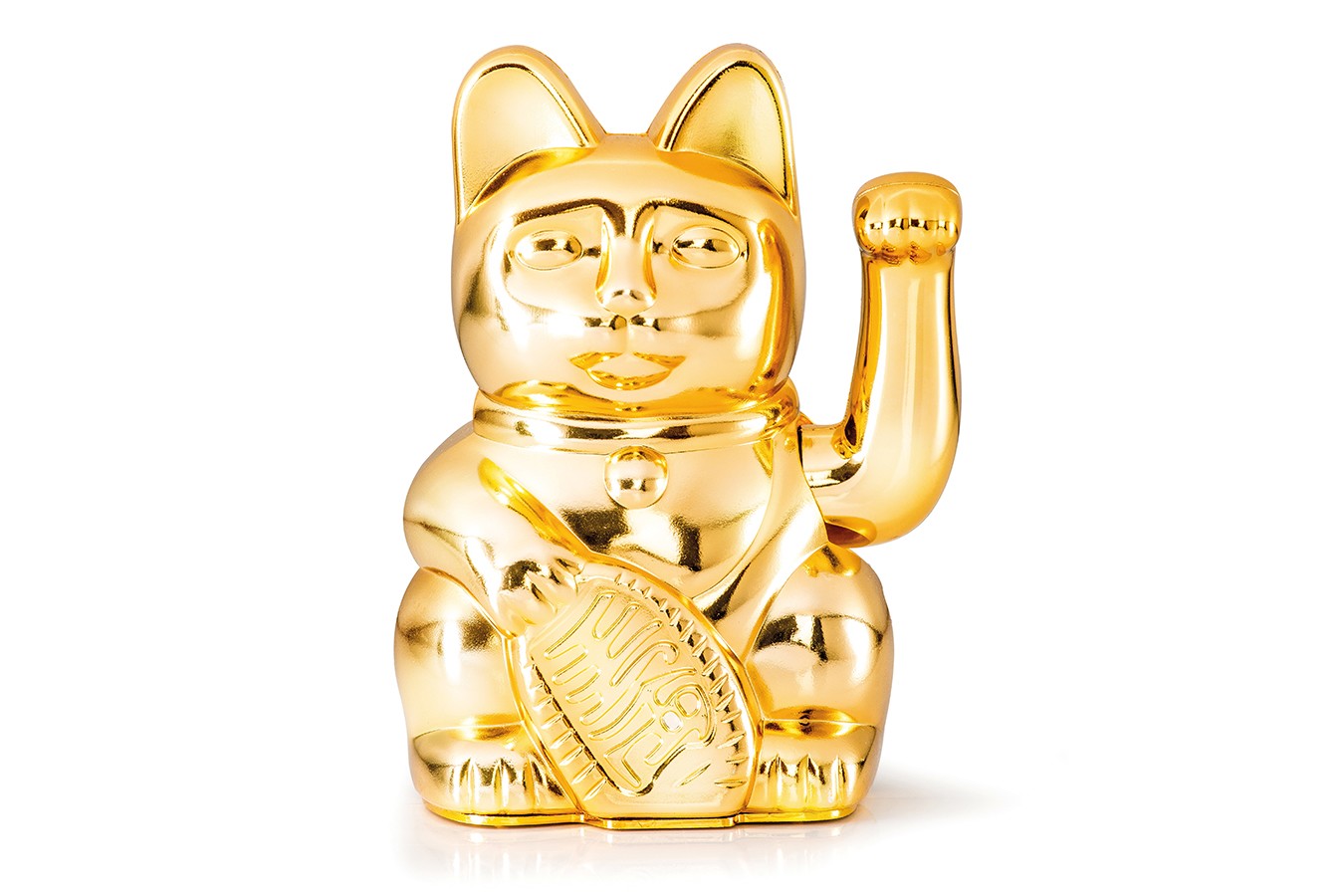 Winkekatze Lucky Cat Cosmic shiny gold