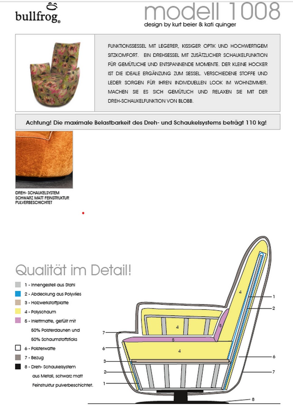 Sessel Blobb Schaukelfunktion