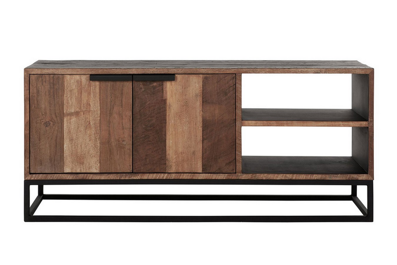TV Board Cosmo Teak Metall 125 x 55 cm