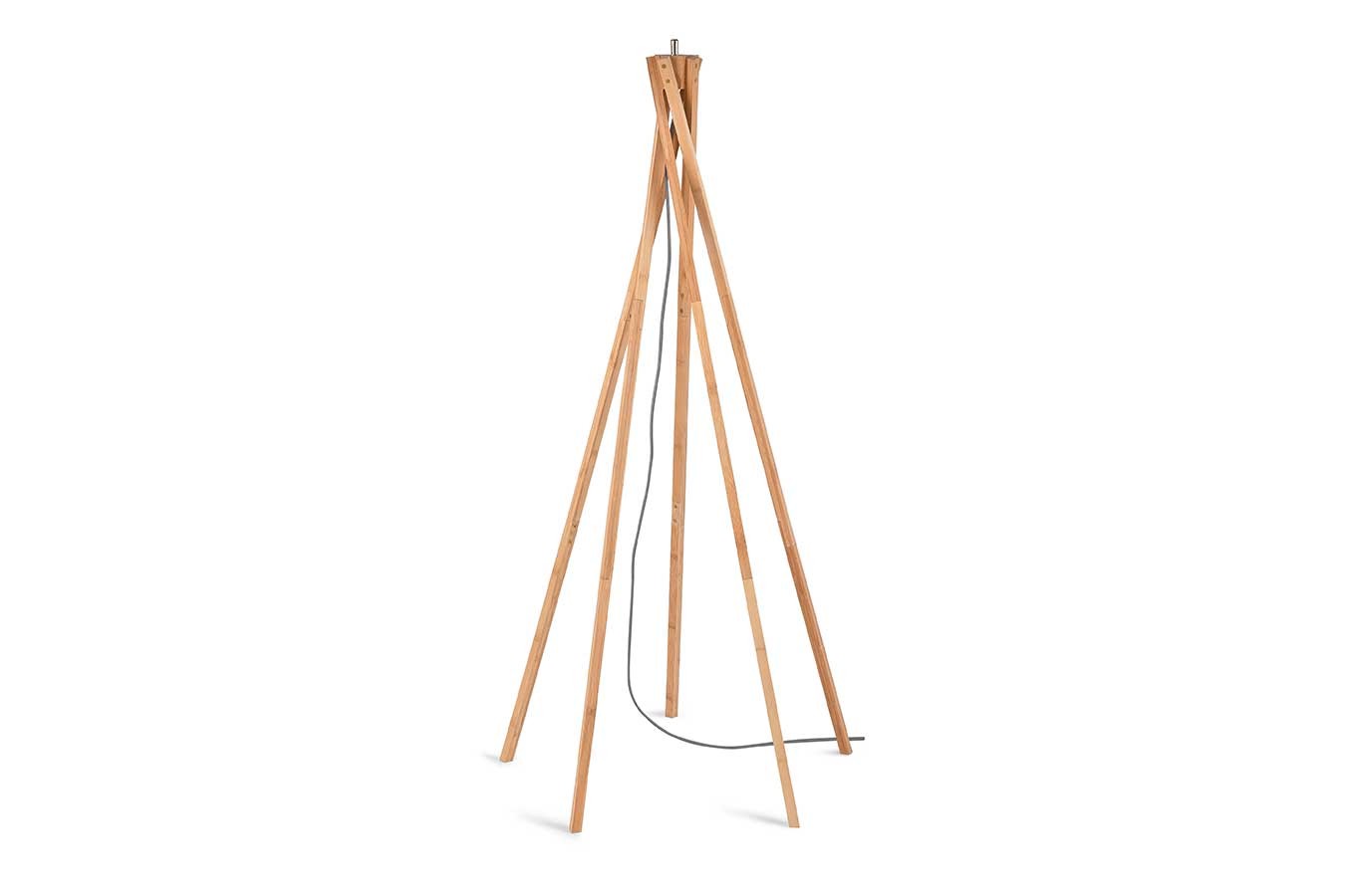 Stehlampe Kilimanjaro Bambus Textil weiss