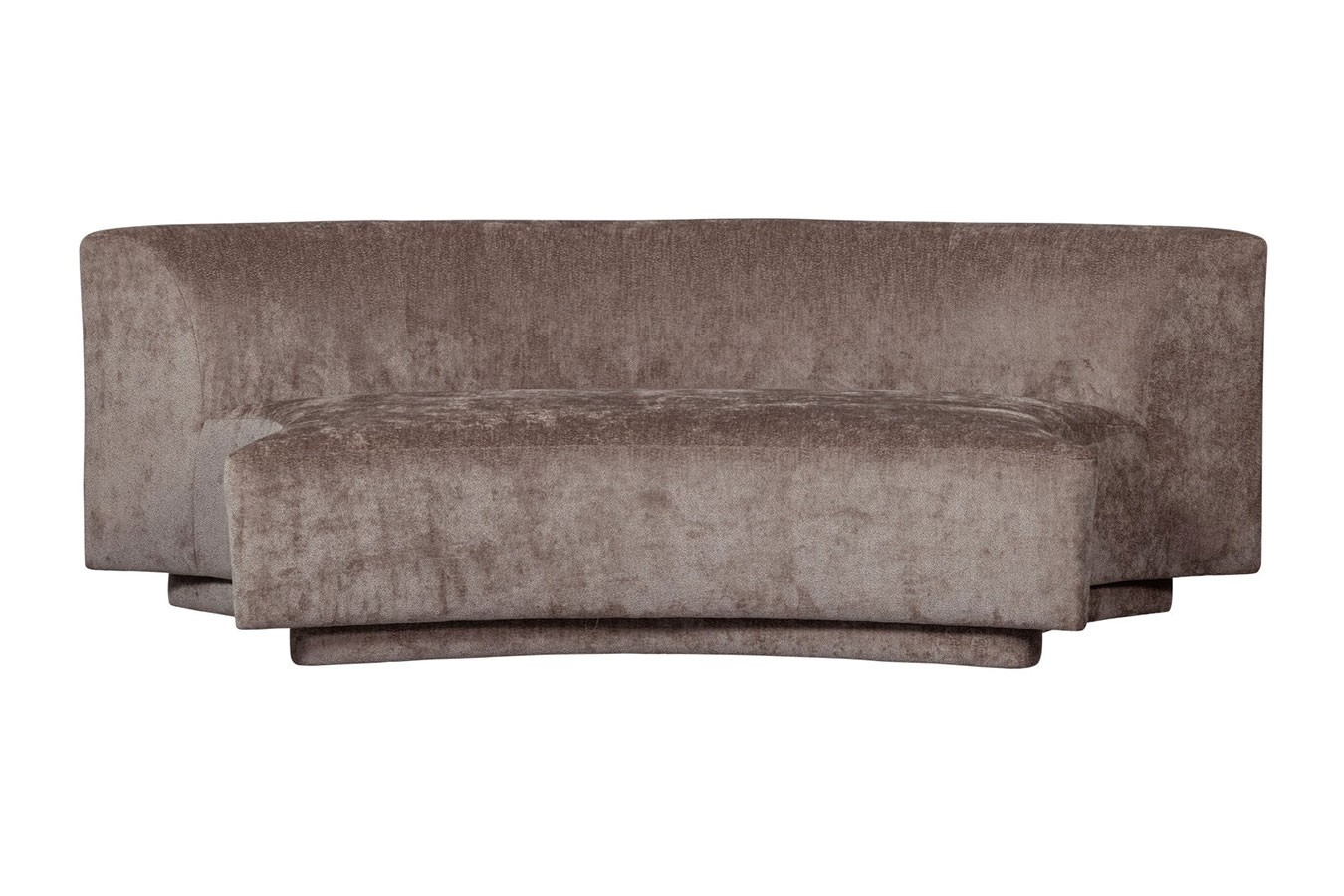 Sofa 2-Sitzer Pop halbrund Samt taupe