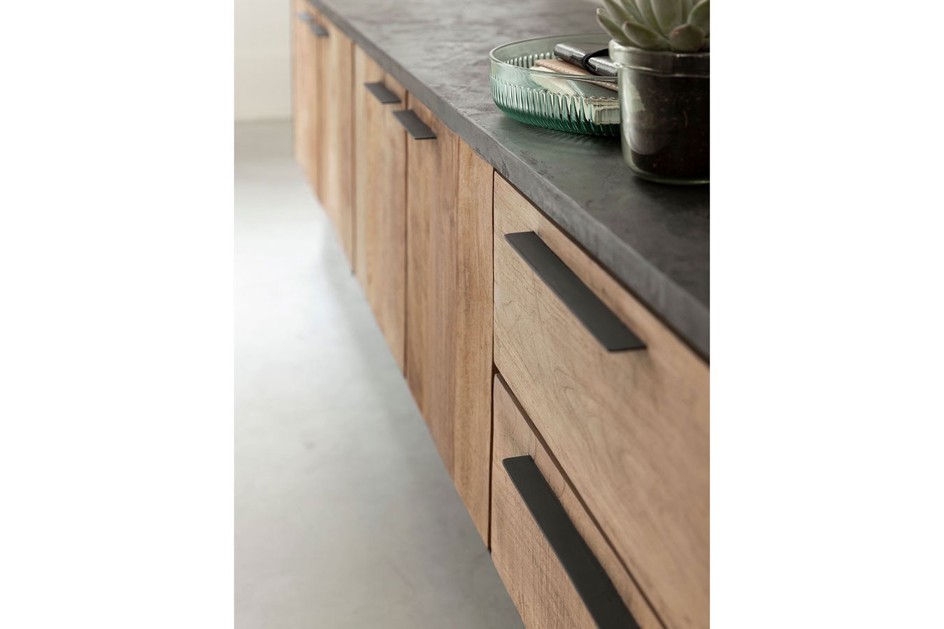TV-Board Soho hängend Teak B 230 cm
