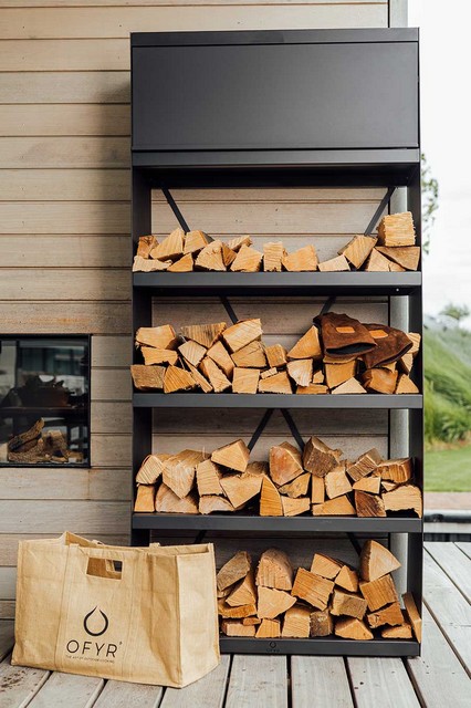 Ofyr Wood Storage Regal Black 100