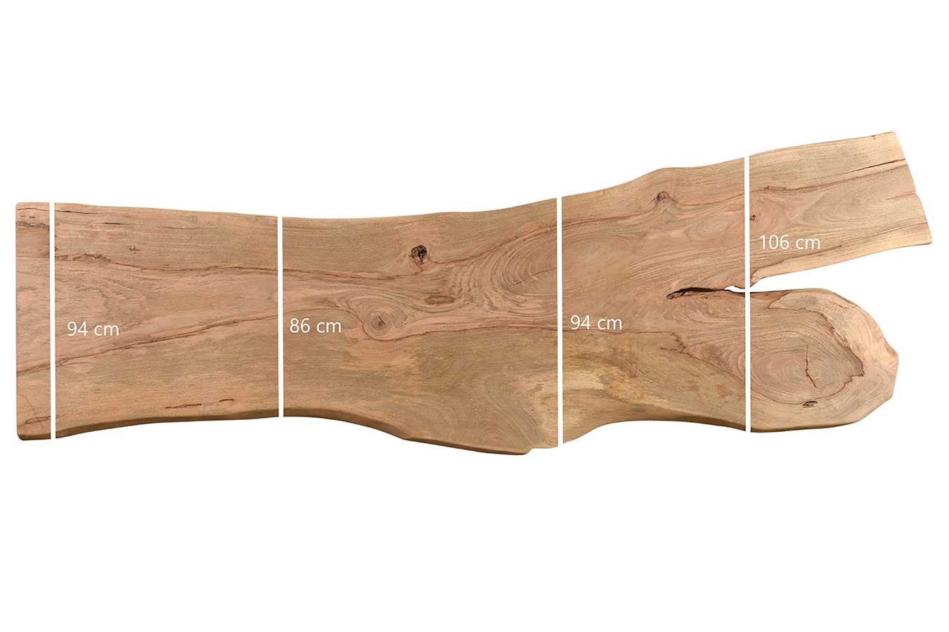 Tischplatte Mango Massivholz Monolith 346