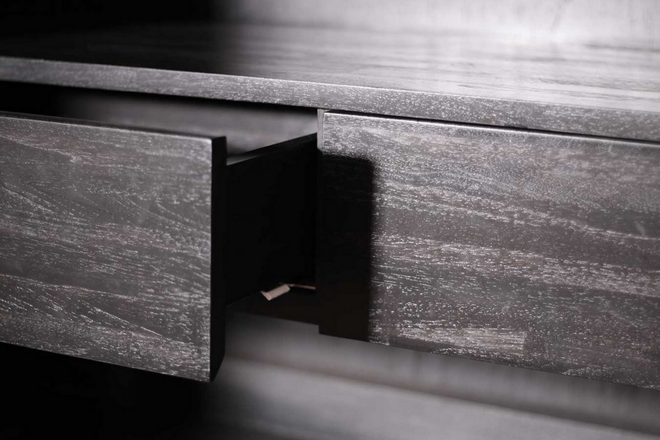 Schrank Grooves Teak Metall H 162 cm