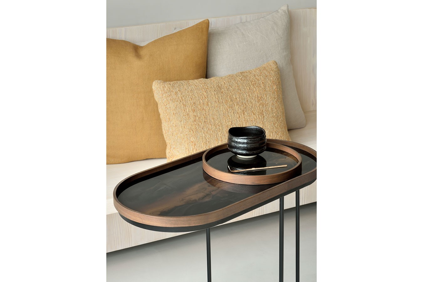 Tablett Notre Monde Bronze länglich M
