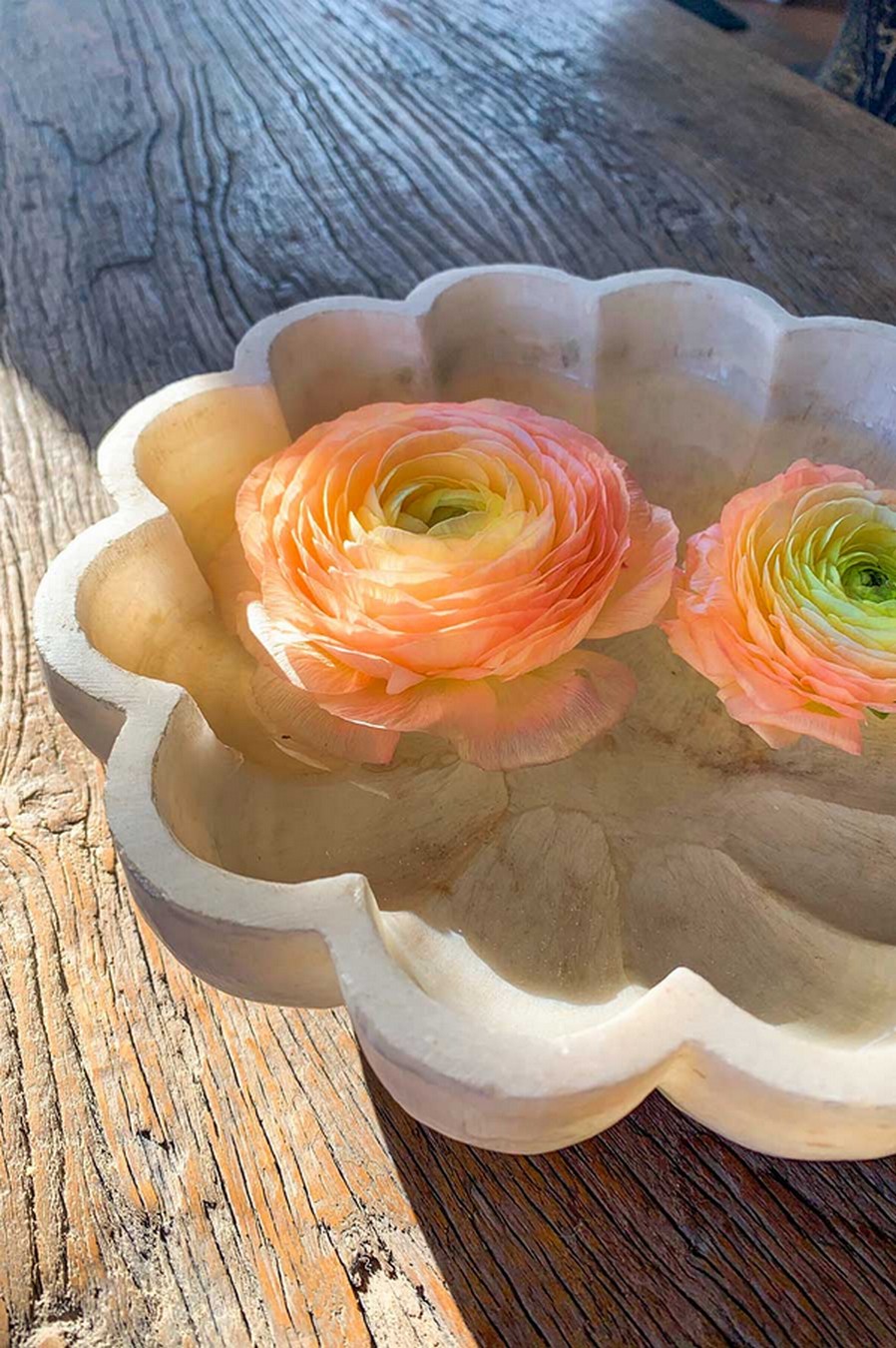 Marmorschale Flower hoch