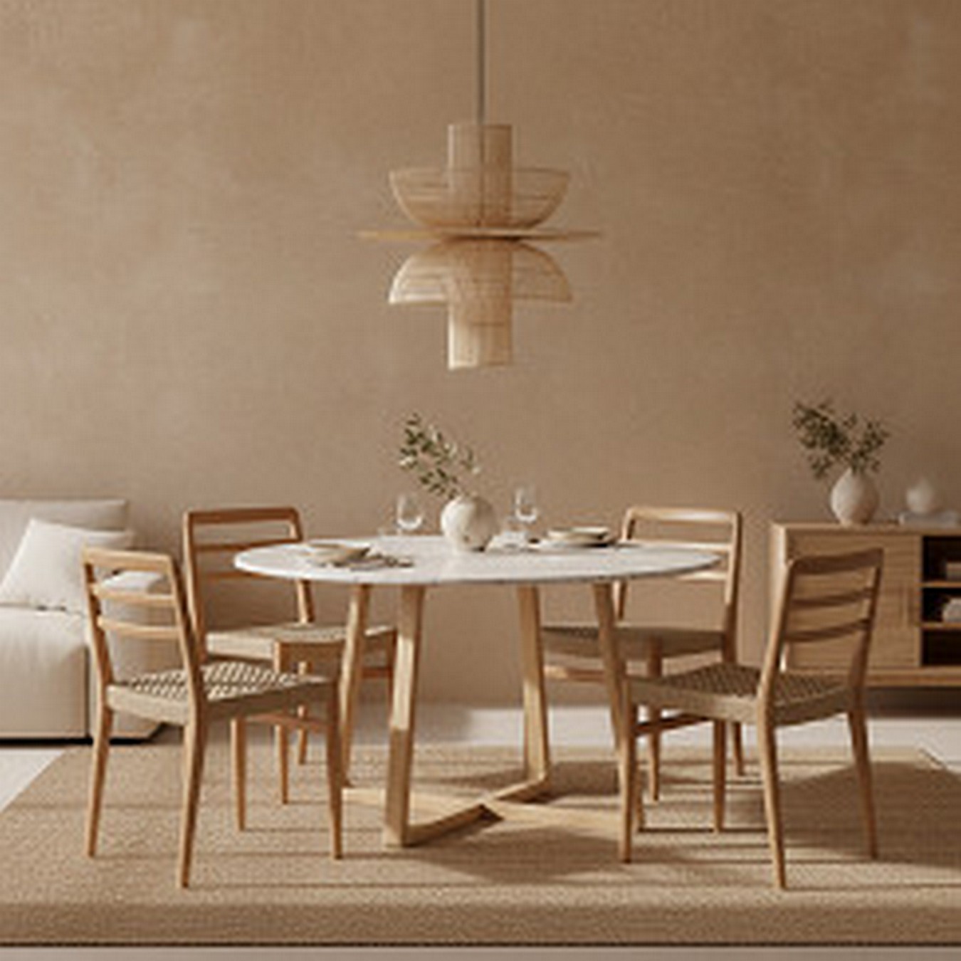 Hängeleuchte Bo Rattan D 65 cm