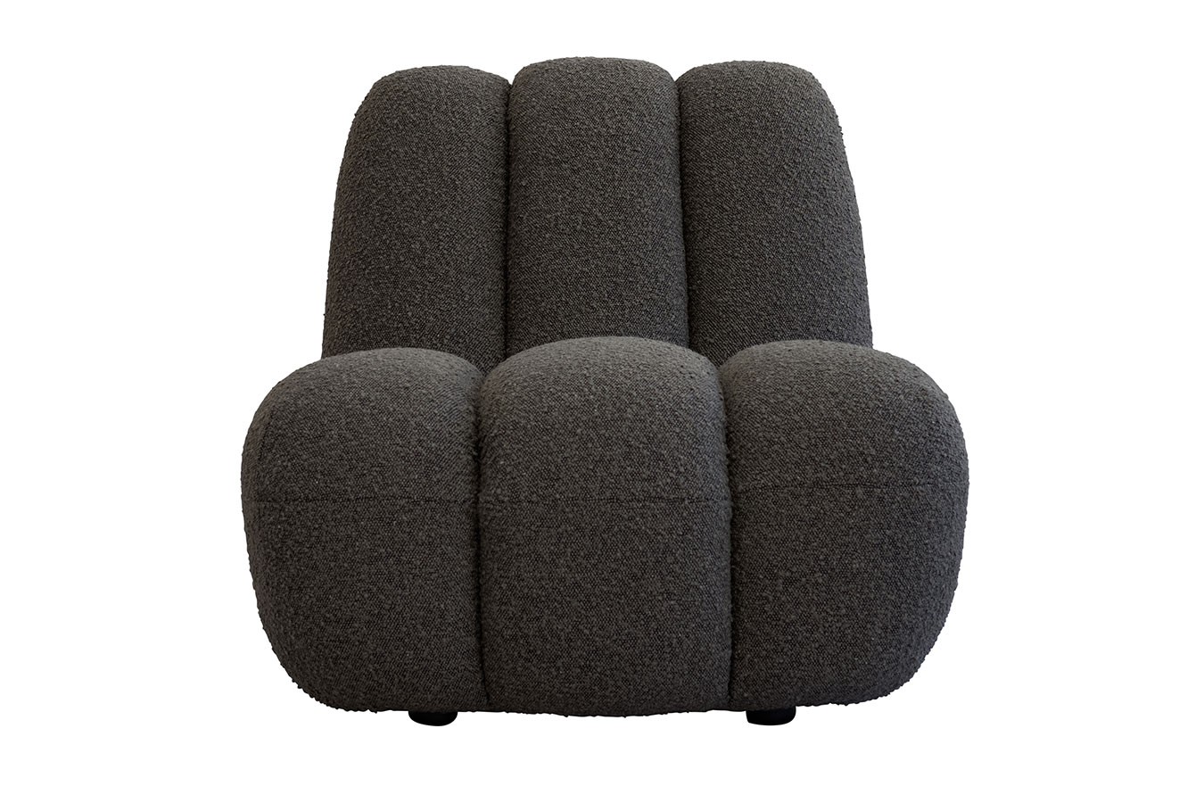 Lounge Sessel Toe Bouclé dunkelgrau