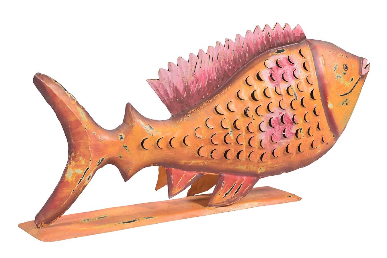 Windlicht Fisch Metall groß