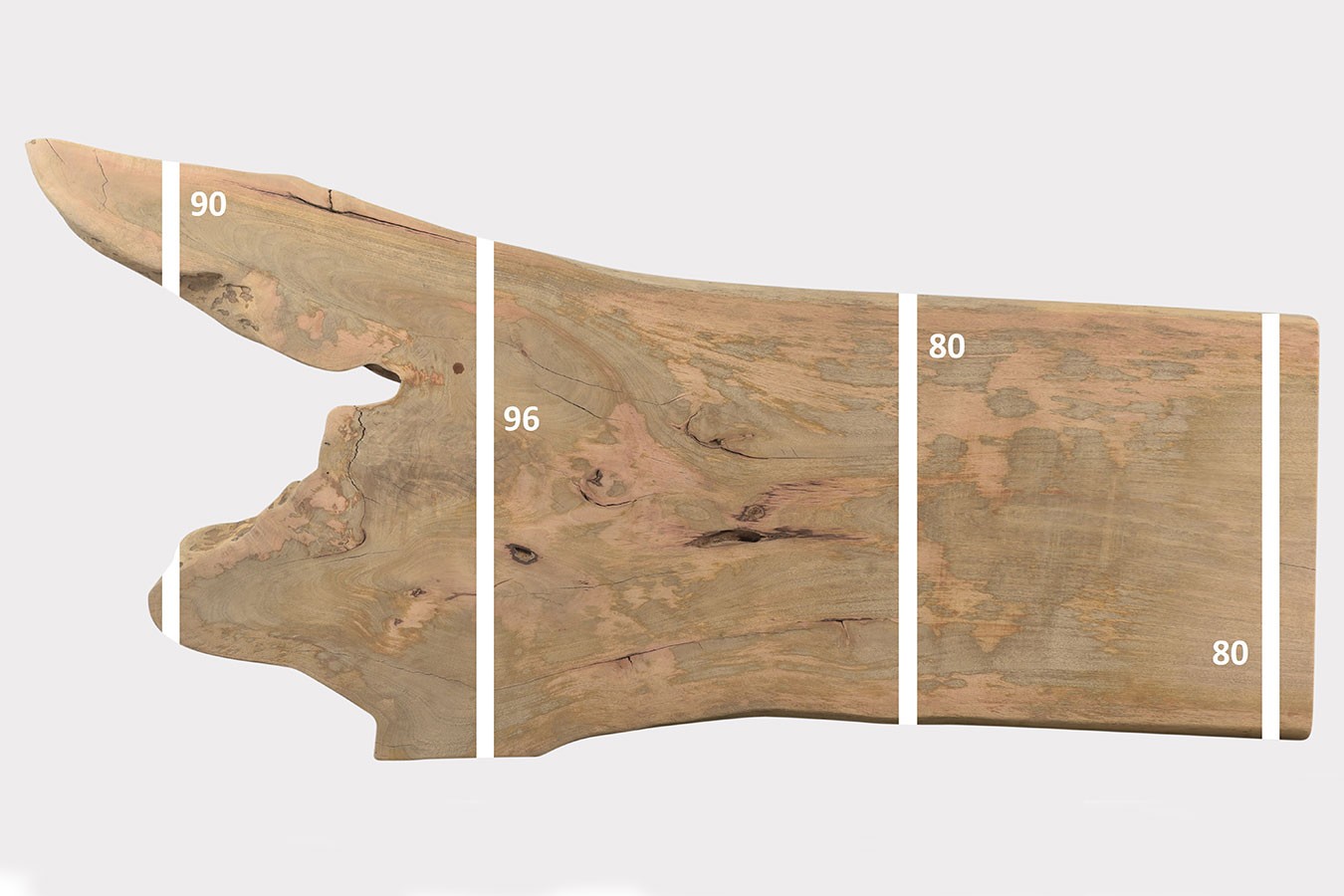 Tischplatte Mangoholz Monolith 230x90 cm
