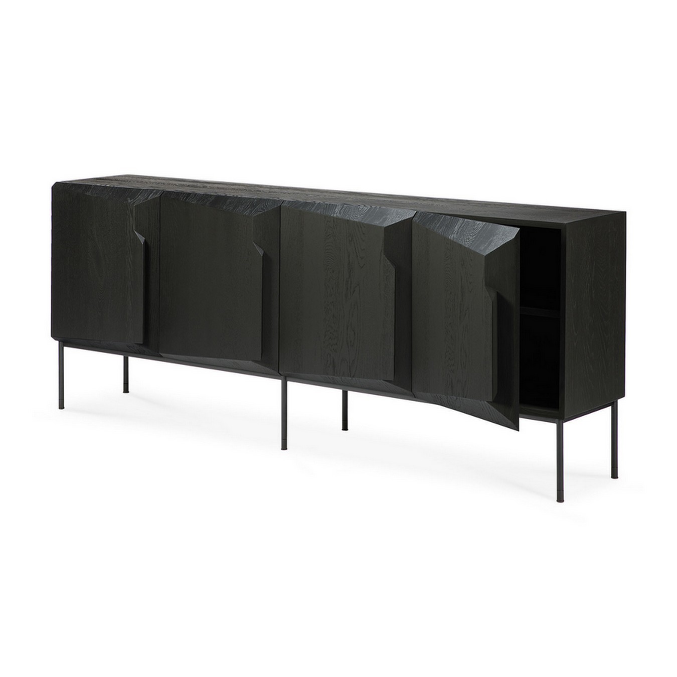 Sideboard Stairs Eiche schwarz B 200 cm