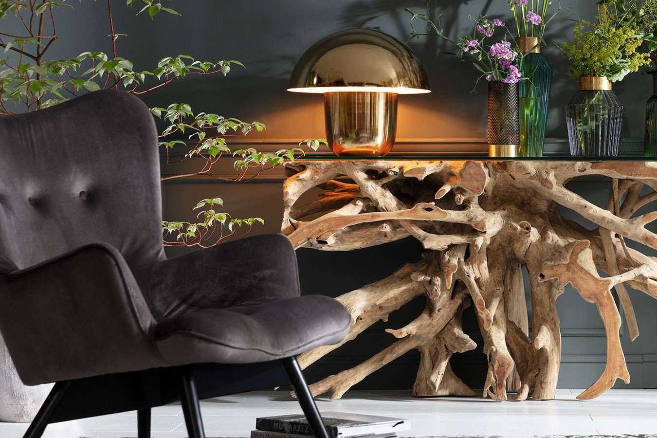 Tischleuchte Mushroom bronze