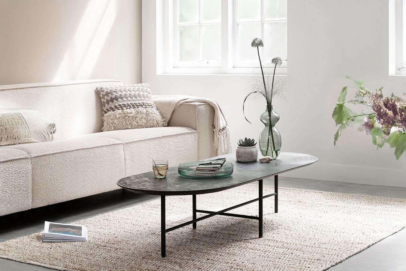Couchtisch Soho Mortex schwarz B 150 cm
