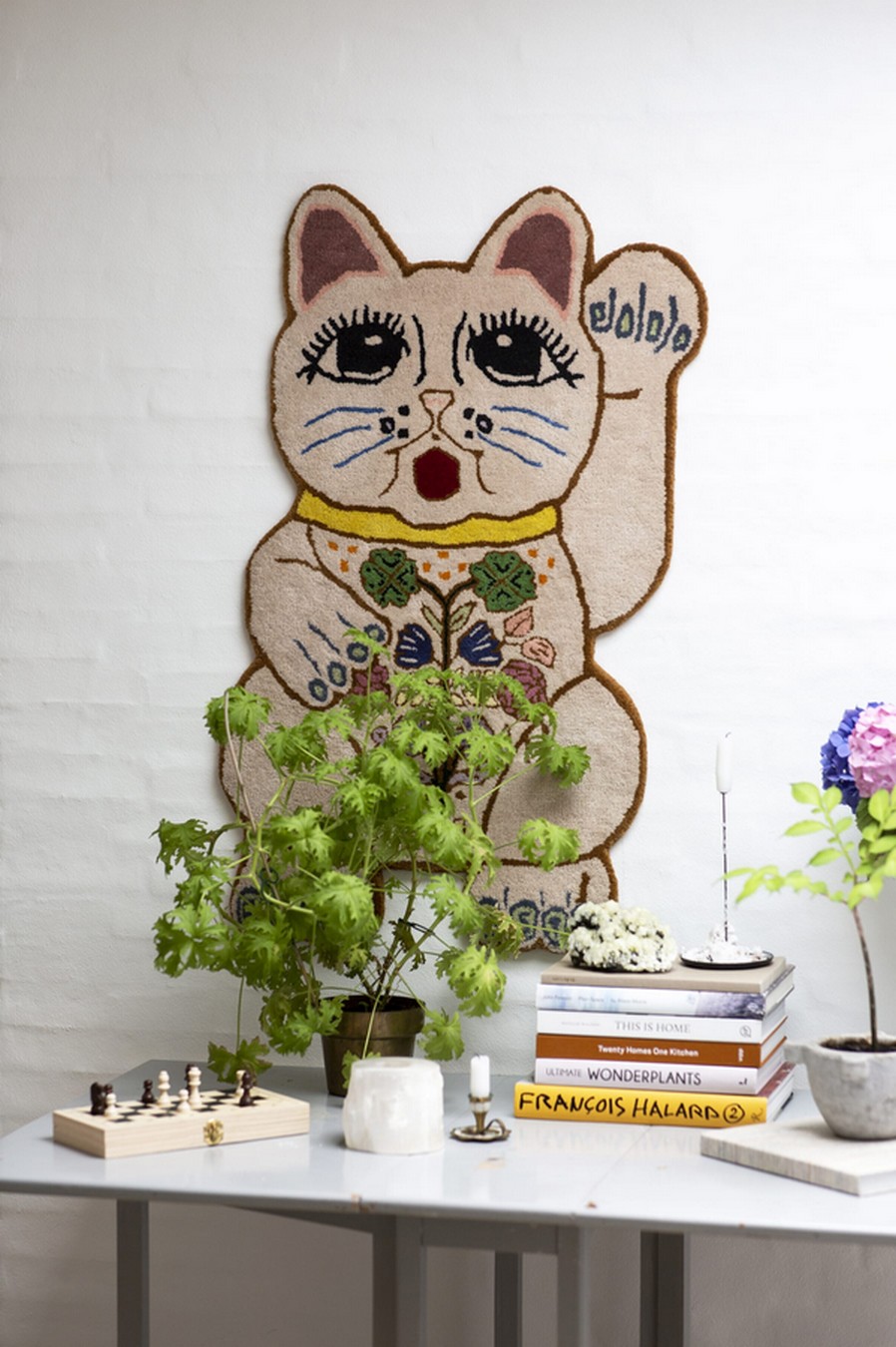 Teppich Lucky Cat creme