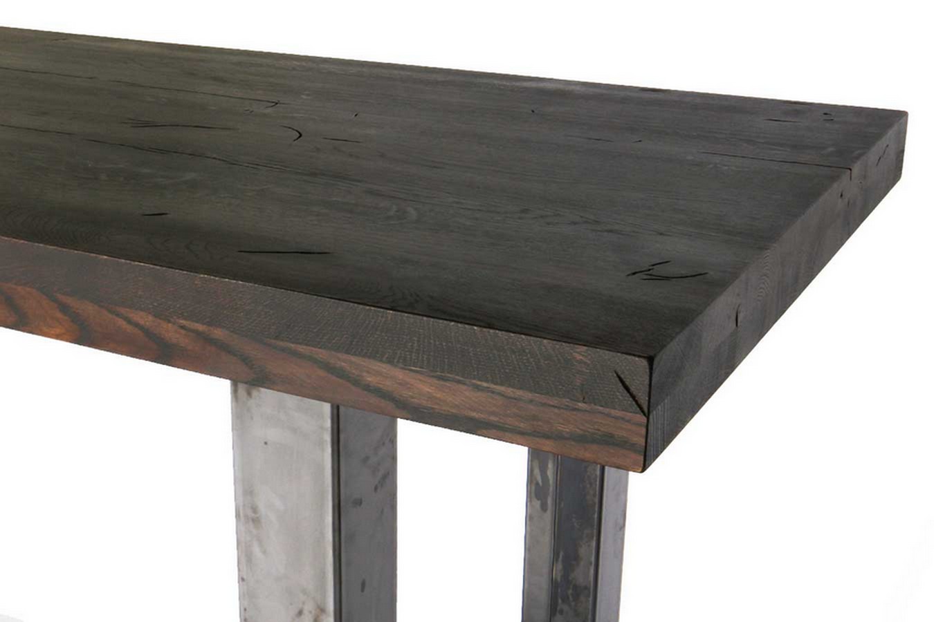 Bartisch astige Eiche Massivholz gerade Kante 230*85*108 cm