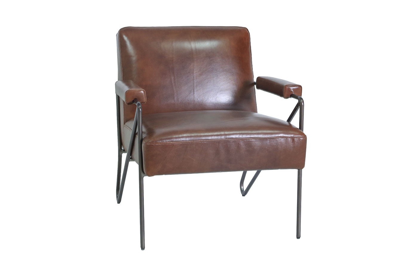 Lounge Sessel Marco Havana Leder braun