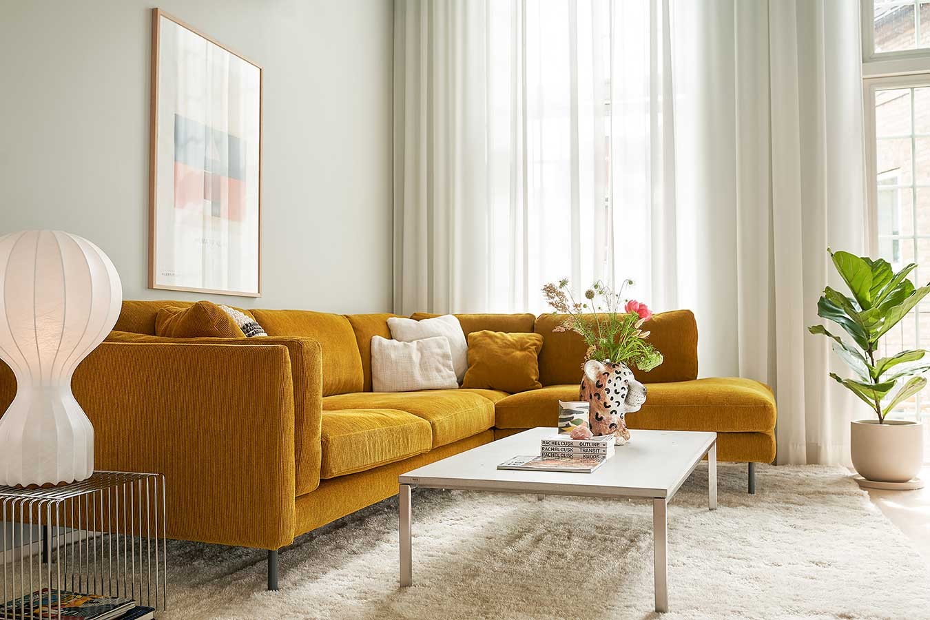 Sofa 3,5 Sitzer Sigrid Exclusiv Leder sand