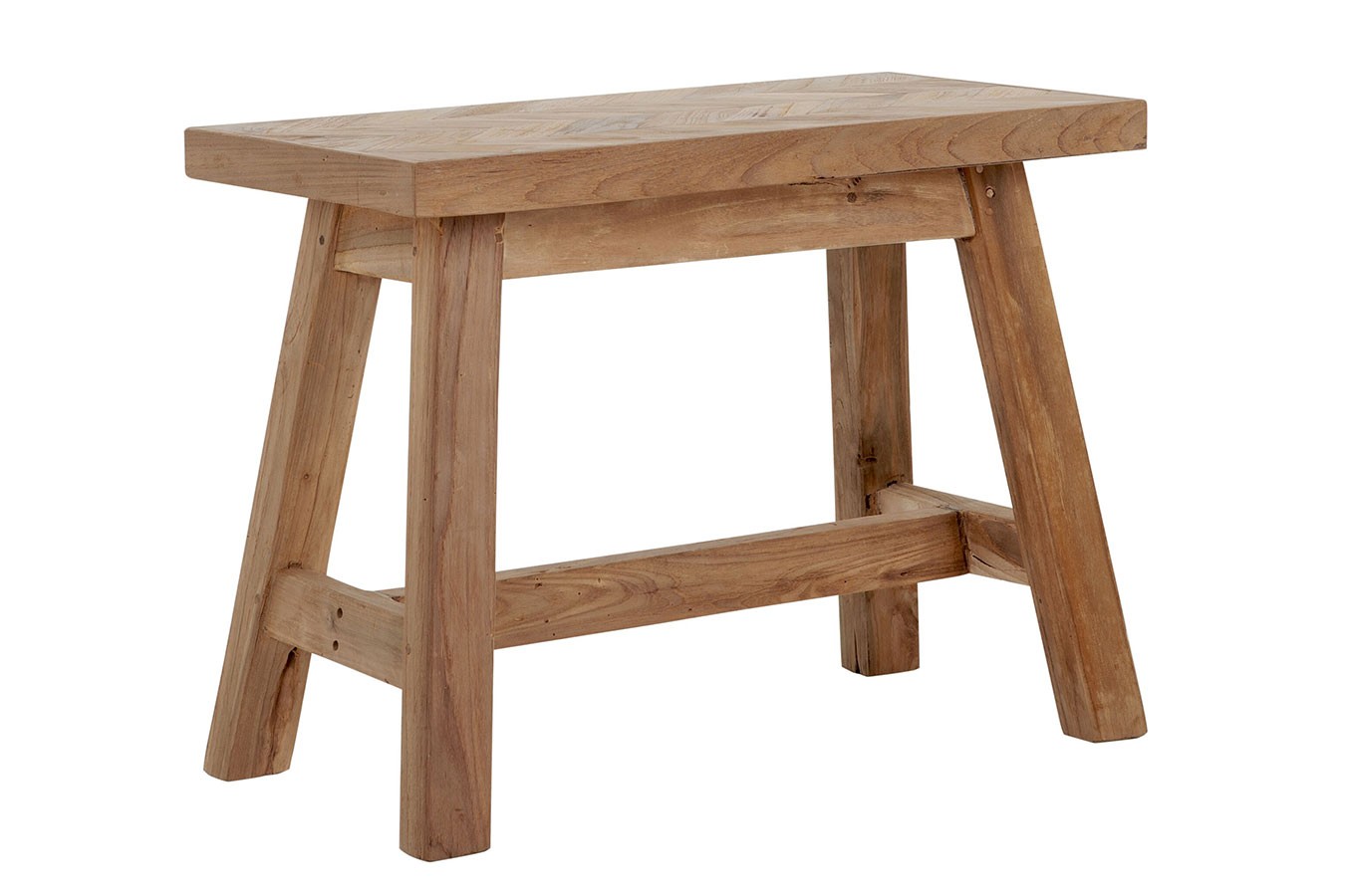 Hocker Herringbone Teakholz B 60 cm