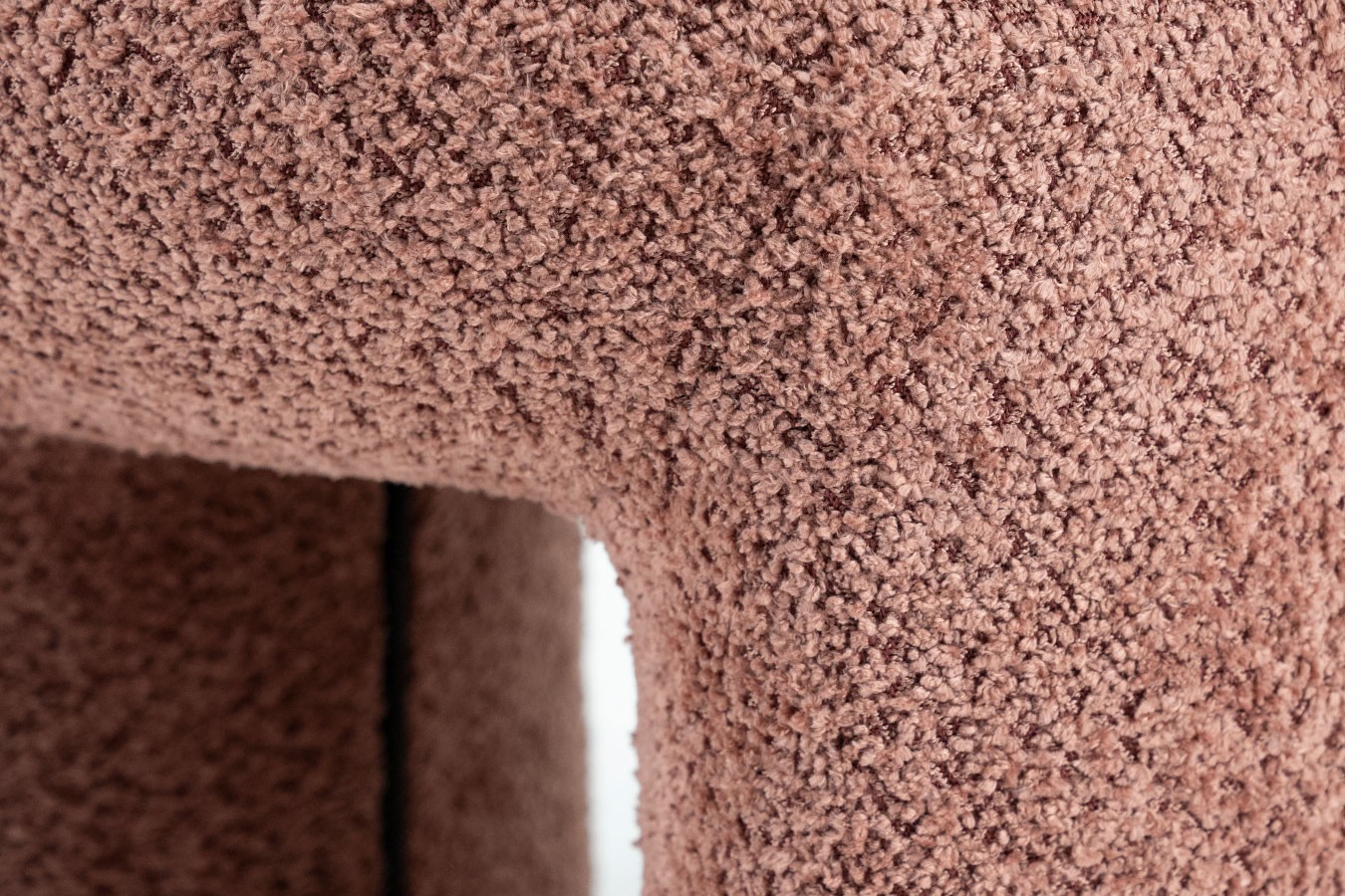 Hocker Loop Boucléstoff rosa