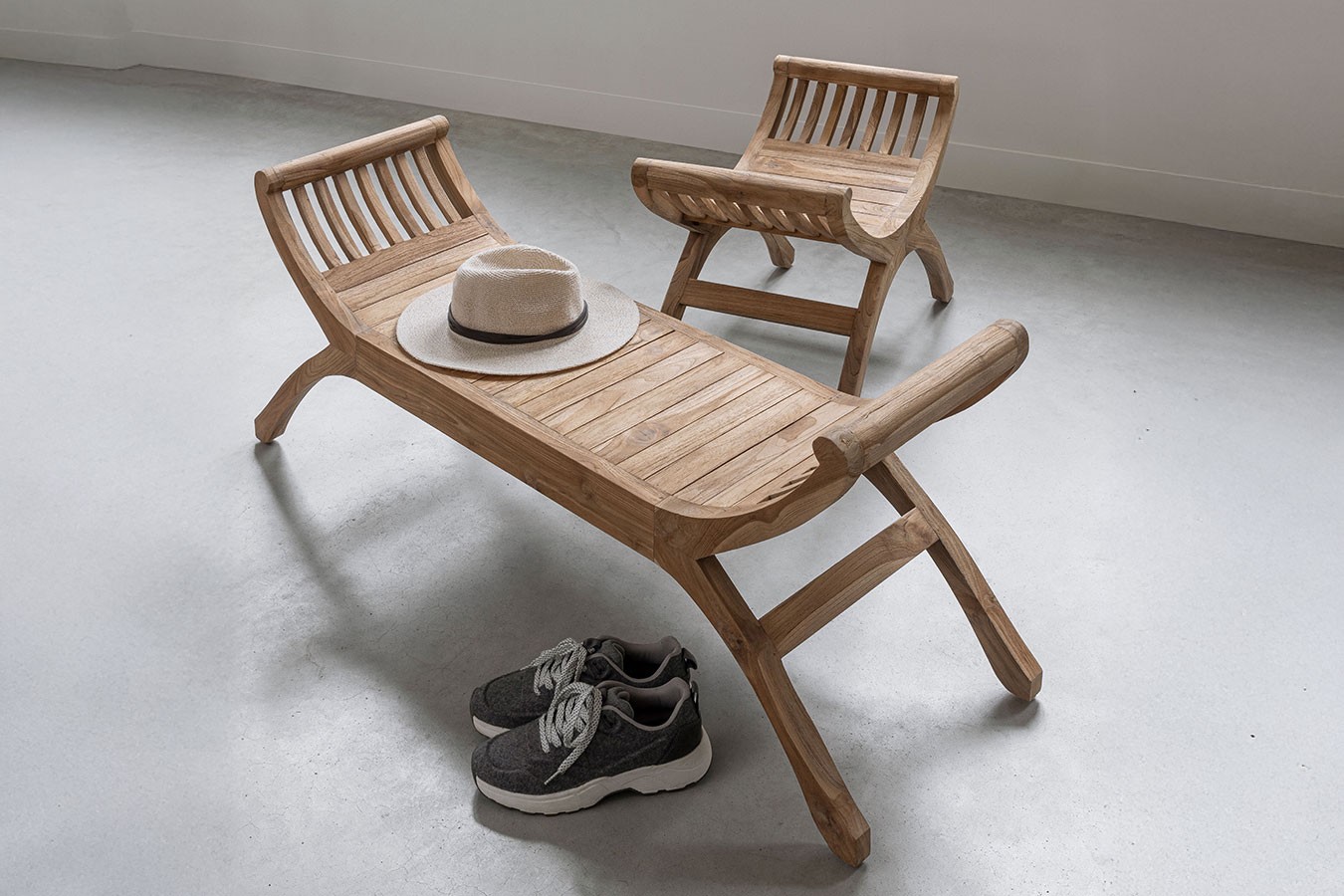 Sitzhocker Cleopatra Teakholz B 105 cm