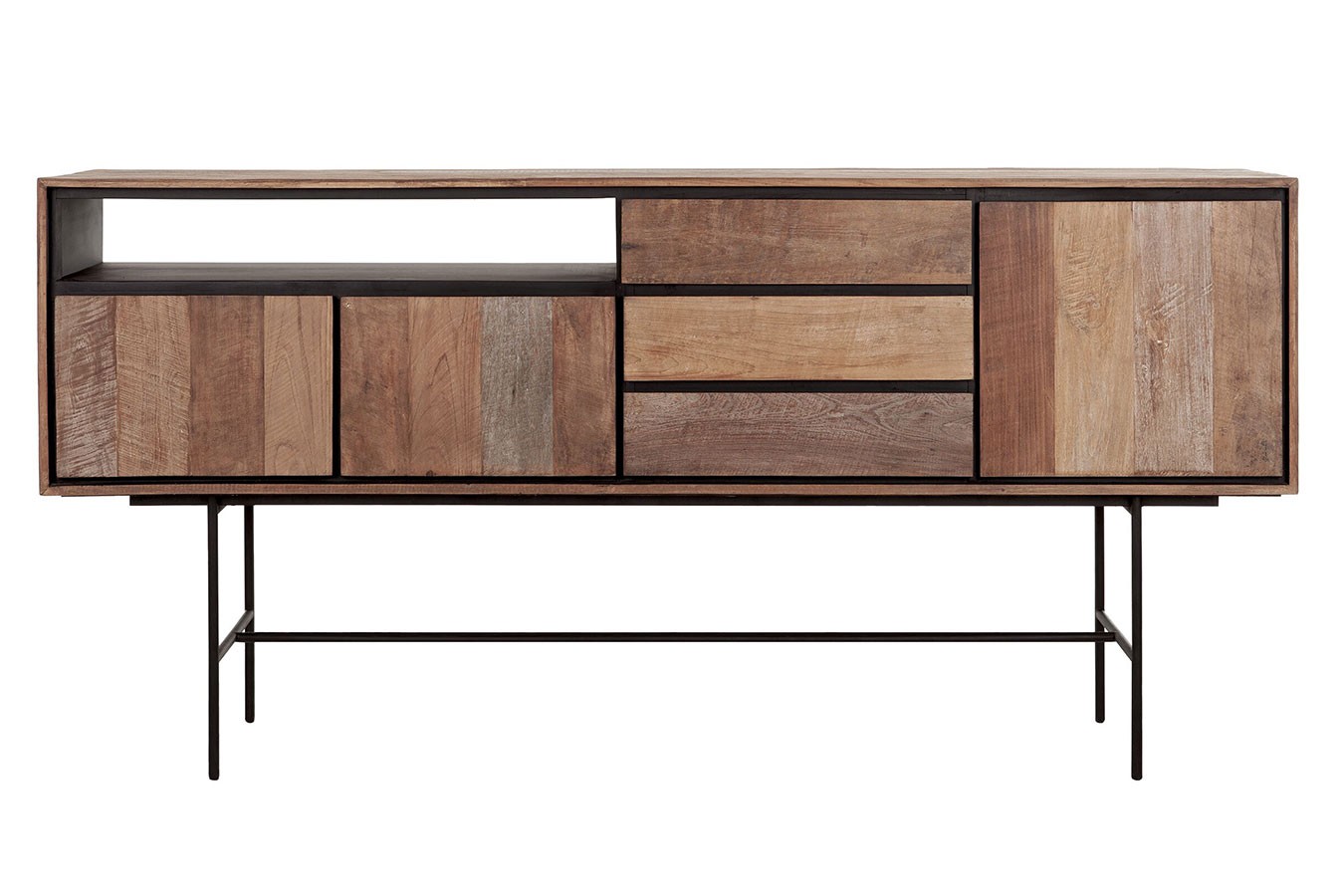 Highboard Metropole Teak Metall B 200 cm