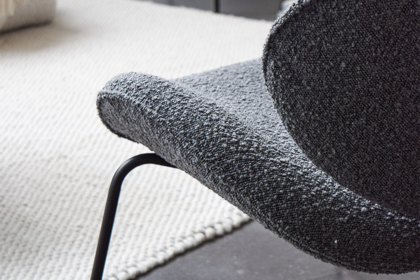 Sessel Alvaro Lounge Bouclé grau