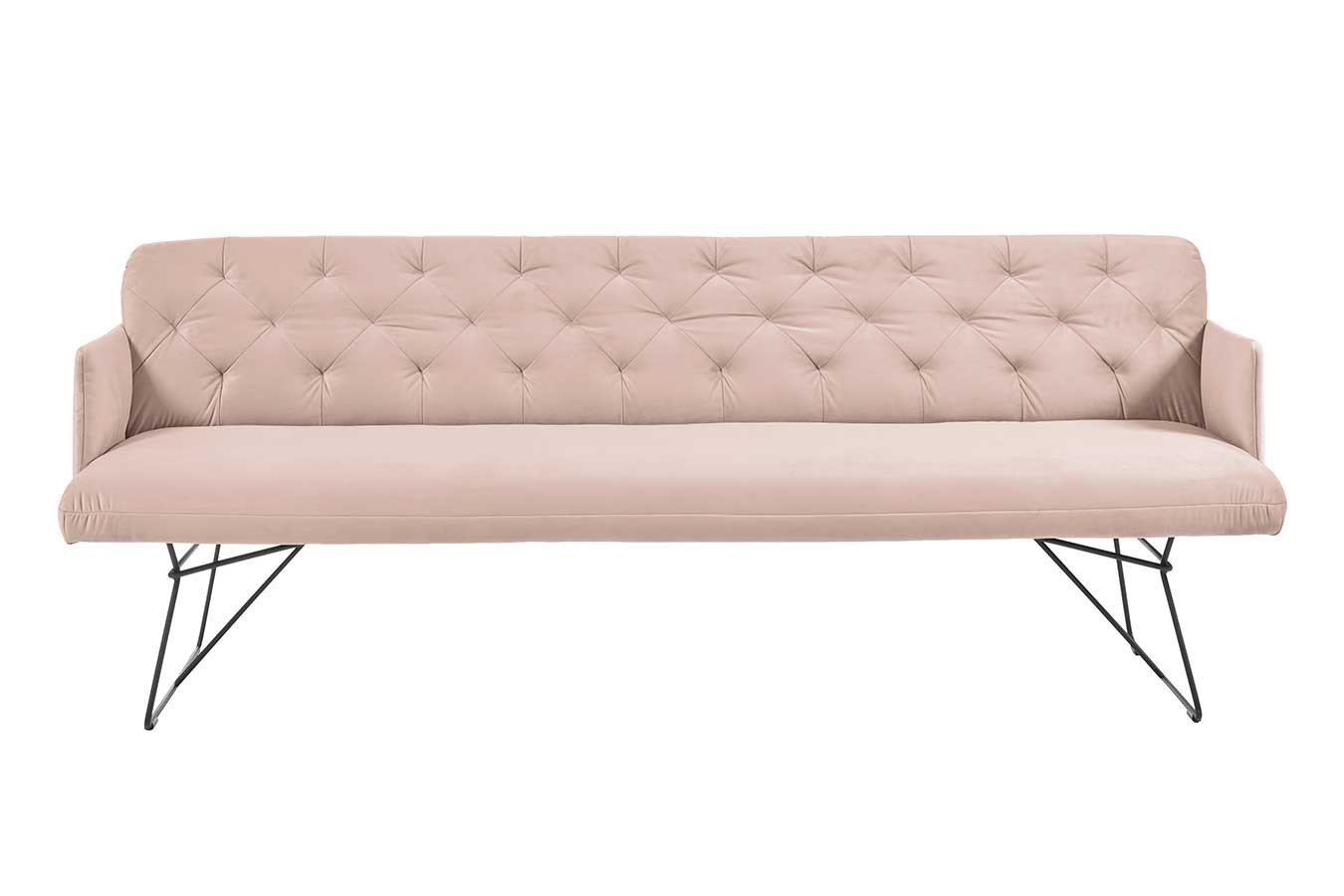 Polsterbank mit Armlehnen Sinfonie Samt rosa