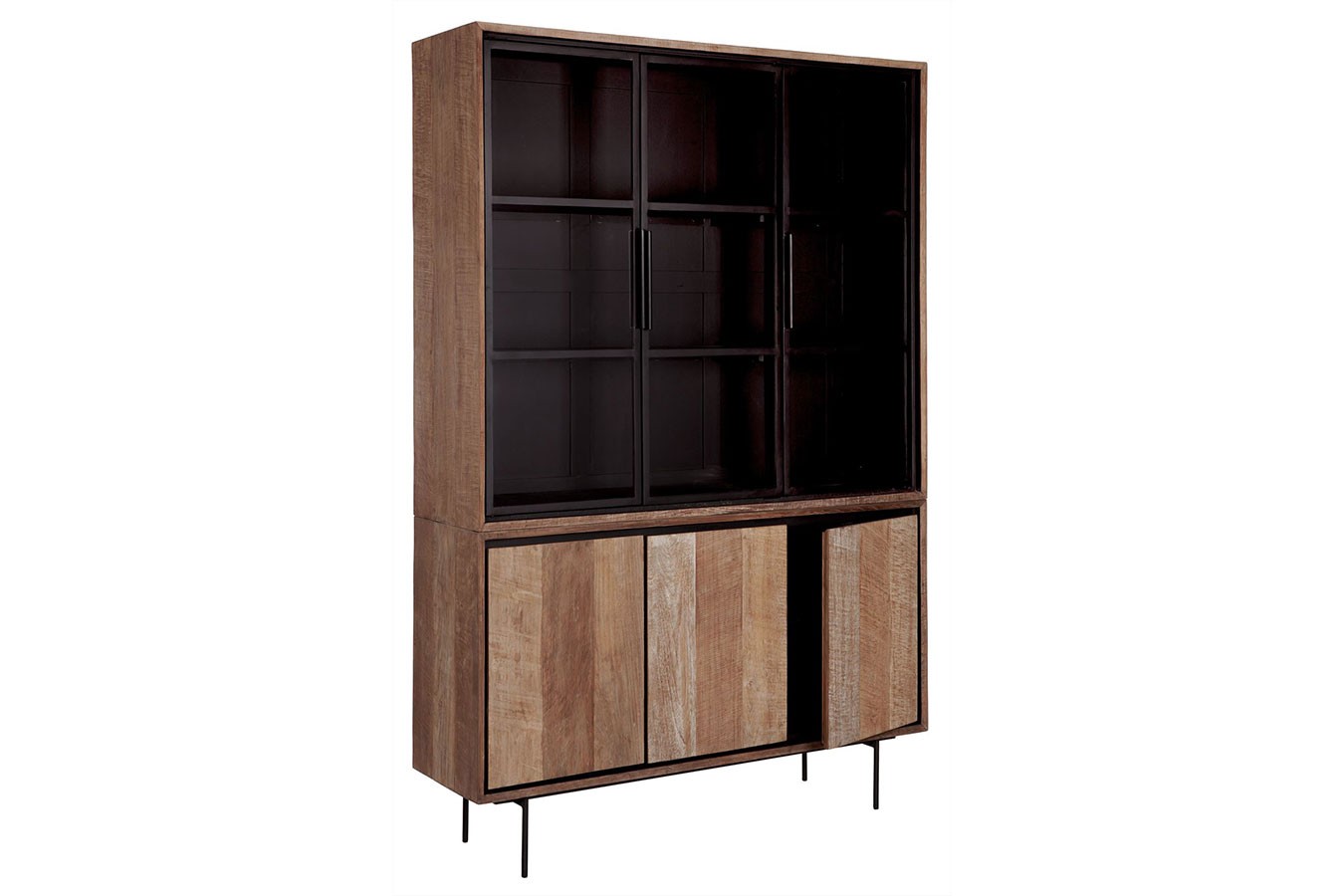 Vitrinenschrank Metropole Teak B 140 cm