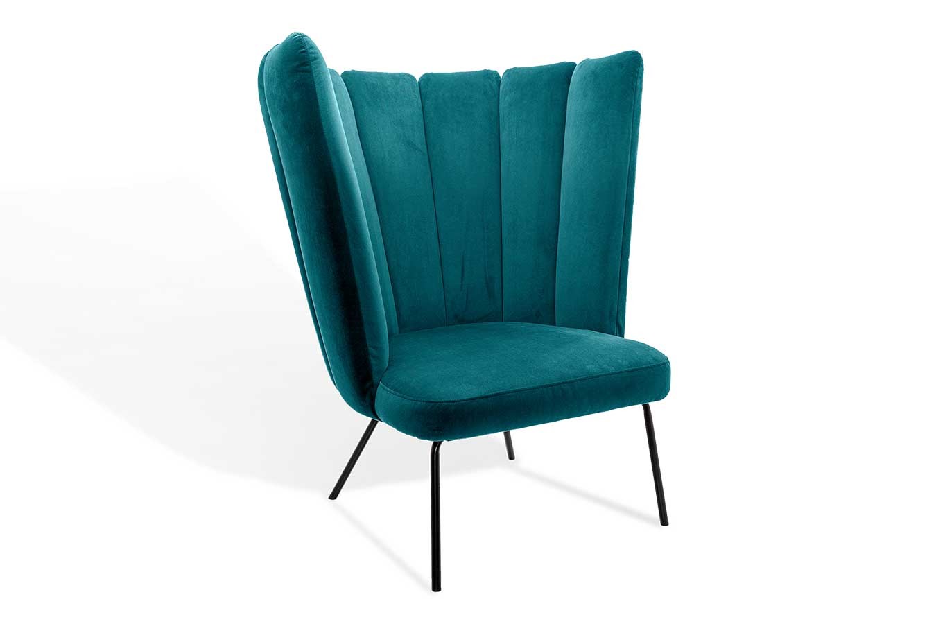 Sessel Gaia Calice Samt petrol