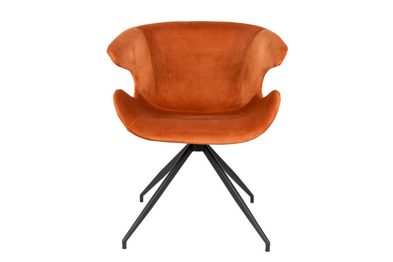 Armlehnstuhl Mia Samt orange
