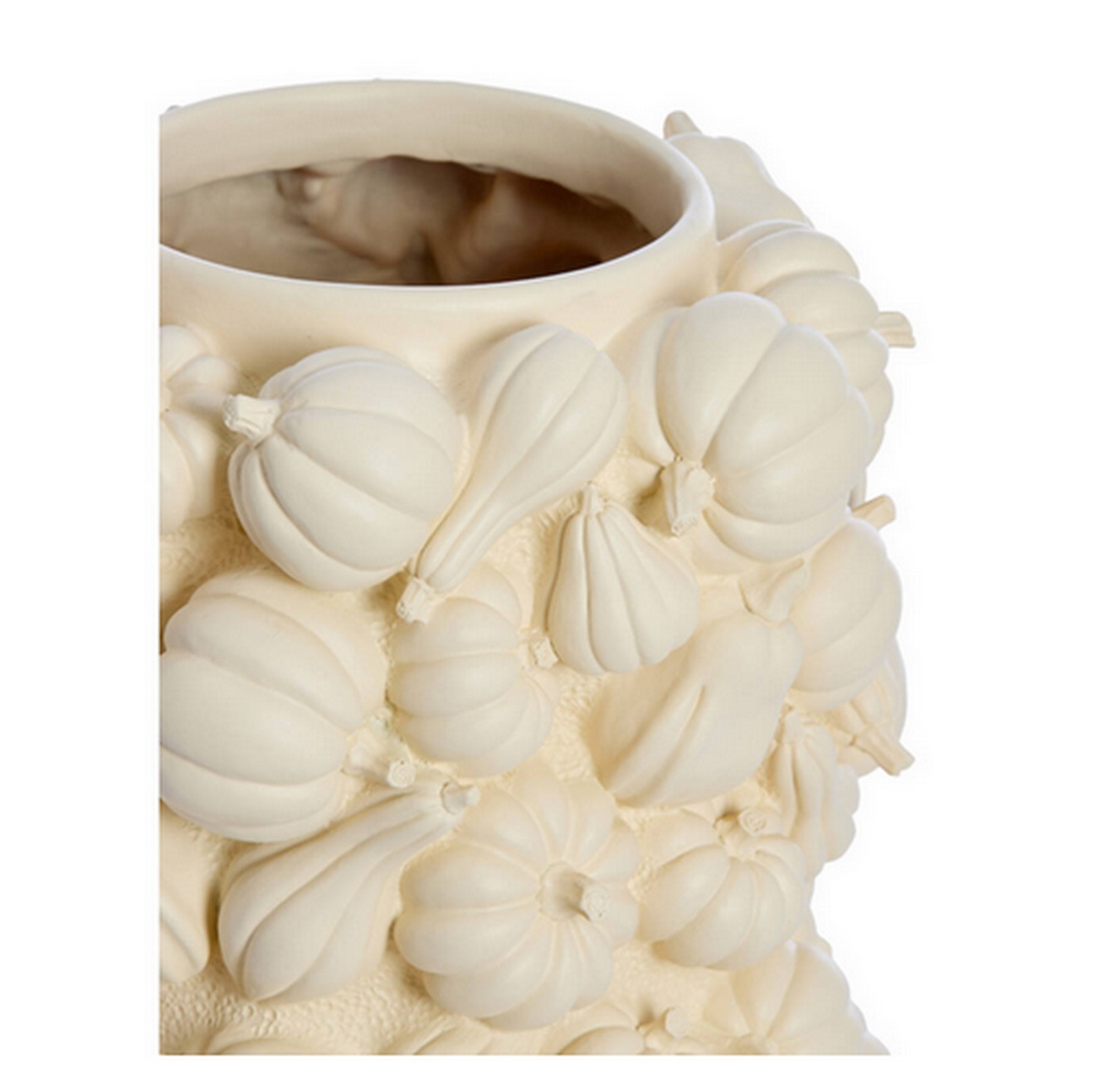Dekovase Kürbis creme H 50 cm