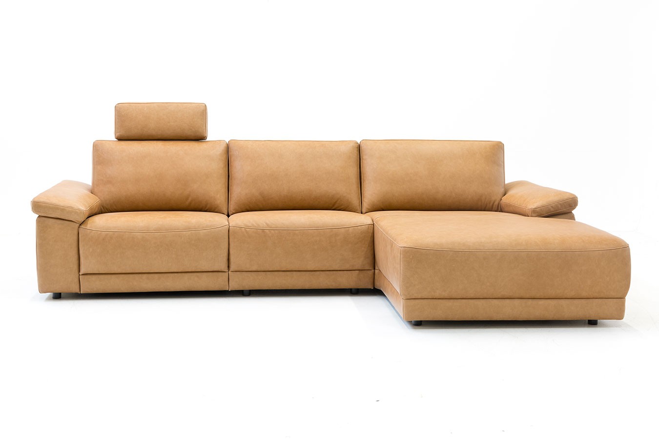 Ecksofa Pieta Leder cognac