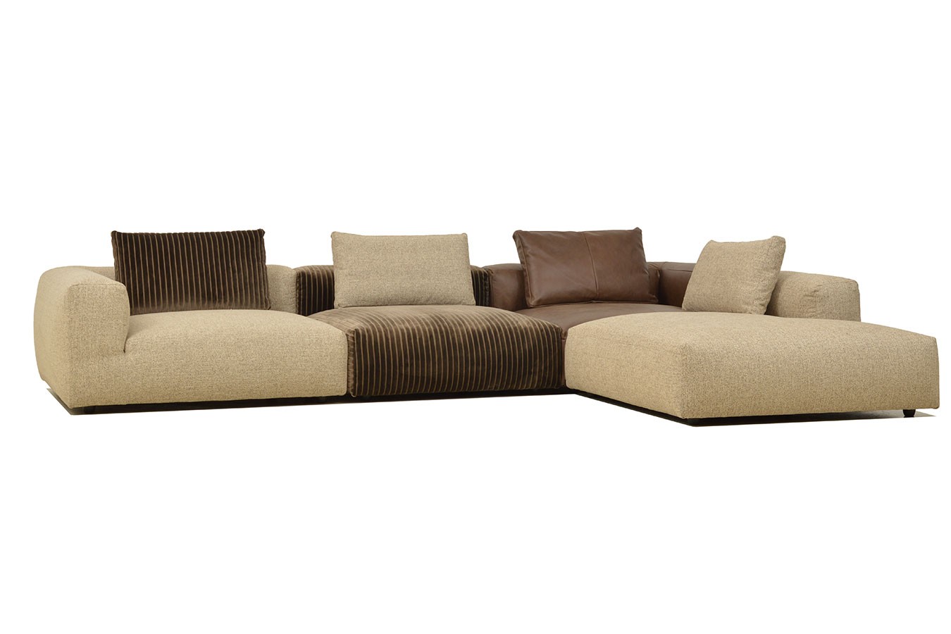 Modulsofa Tarzan Stoff Leder Mix natur